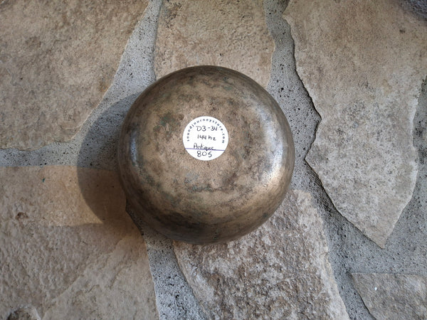 Bowl 805: 6.75" Antique Himalayan Singing Bowl 144 HZ G#4-22