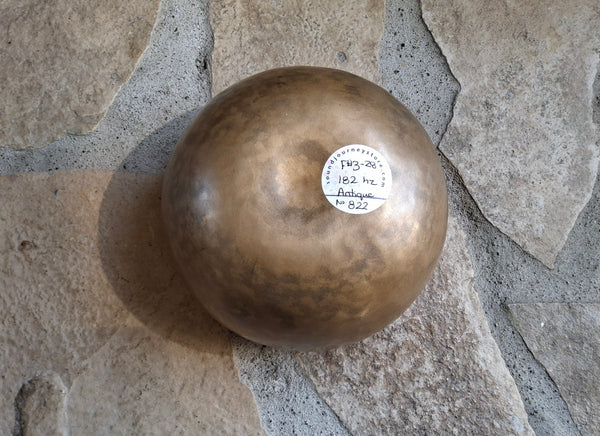 Bowl 822: 7.25" Vintage Himalayan Singing Bowl 182 HZ F#3-28