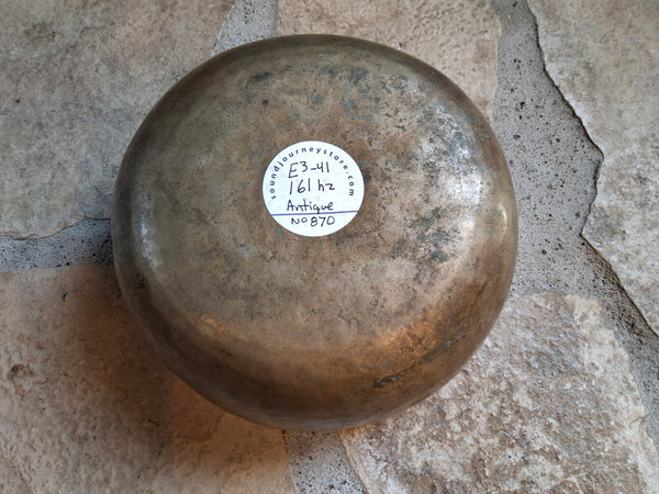 Bowl 870: 7" Vintage Himalayan Singing Bowl 161 HZ E3-41