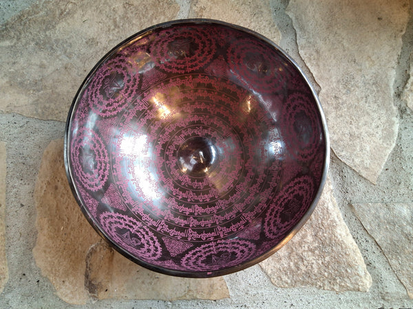 Bowl 918: 10.5" Thangka Art Work Himalayan Singing Bowl 135 Hz C#3-45