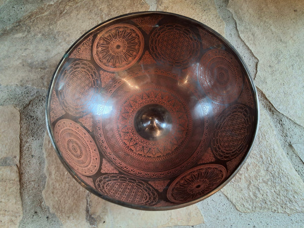 Bowl 919: 10.5" Thangka Art Work Himalayan Singing Bowl 135 Hz C#3-45