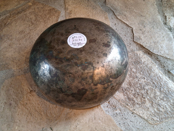Bowl 842: 8.5" Antique Himalayan Singing Bowl 231 HZ A#3-16