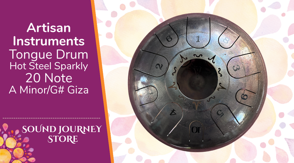 Artisan Instruments Tongue Drum Hot Steel Sparkly 20 Note A Minor/G# Giza