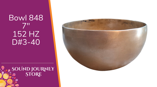 Bowl 848: 7" Vintage Himalayan Singing Bowl 152 HZ D#3-40