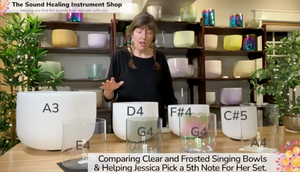 Comparing Clear and Frosted Crystal Singing Bowls
