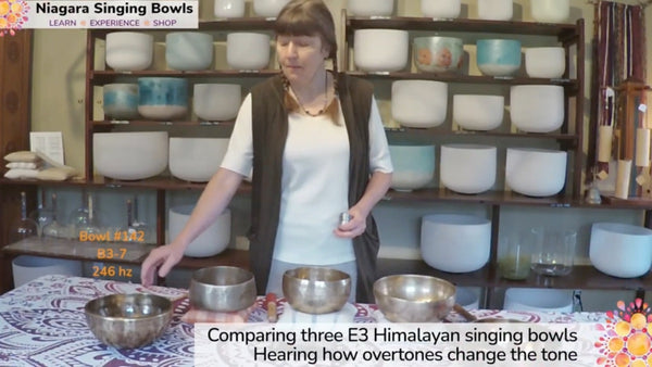 A Study of 3 E3 Himalayan Singing Bowls