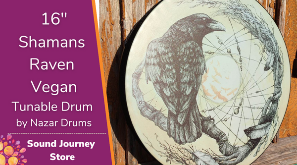 16", 18", 20", 24" and 28" Shaman's Raven Vegan Tunable Hand Drum