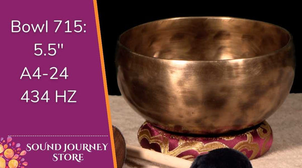 Bowl 715: 5.5" A4-24 New Himalayan Singing Bowl 434 HZ