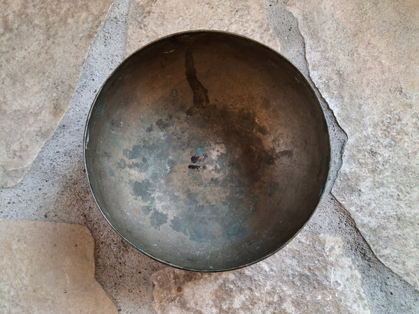 Bowl 863: 6.75" Antique Himalayan Singing Bowl 258 HZ C4-24