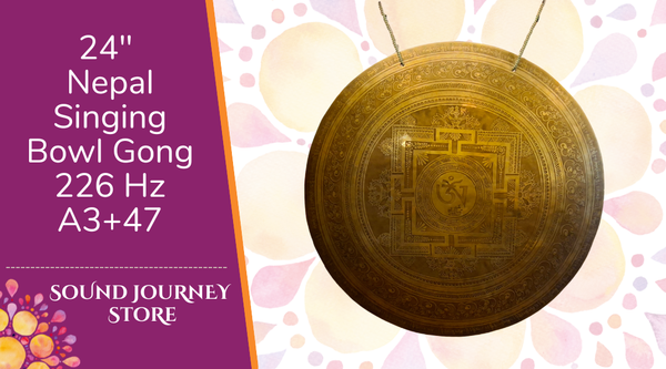 24" Nepal Singing Bowl Gong 226 Hz A3+47
