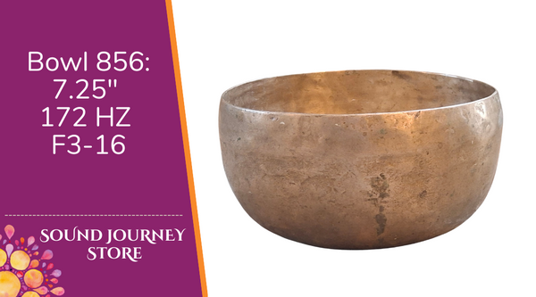 Bowl 856: 7.25" Antique Himalayan Singing Bowl 172 HZ F3-16