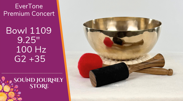 Bowl 1109: 9.25" Premium Concert Singing Bowl 100 Hz G2 +35