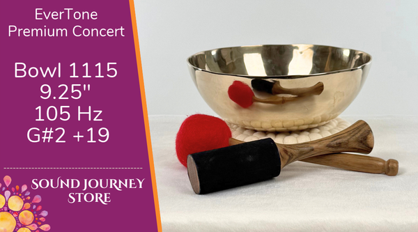 Bowl 1115: 9.25" Premium Concert Singing Bowl 105 Hz G#2 +19