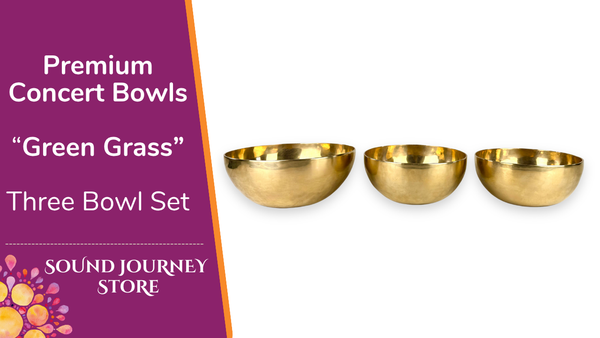 Premium Concert Bowls "Green Grass" Three Bowl Set