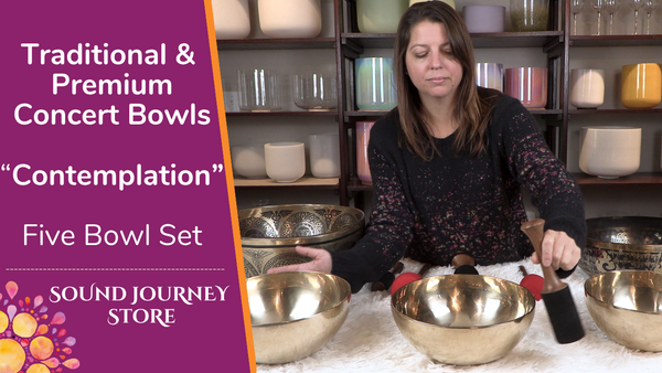Traditional Artwork & Premium Concert Bowls "Contemplation" Five Bowl Set